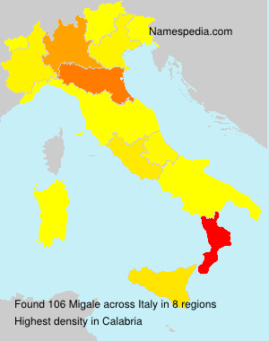 Surname Migale in Italy Surname Migale in Italy