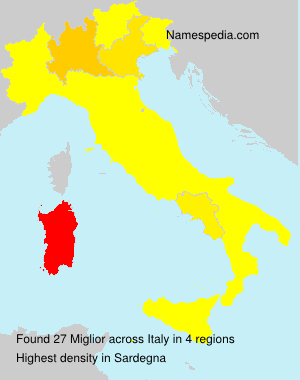 Surname Miglior in Italy Surname Miglior in Italy