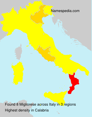 Surname Migliorese in Italy Surname Migliorese in Italy