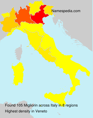 Surname Migliorin in Italy Surname Migliorin in Italy