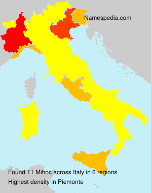 Surname Mihoc in Italy Surname Mihoc in Italy