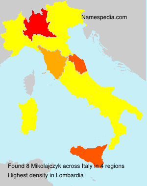 Surname Mikolajczyk in Italy Surname Mikolajczyk in Italy