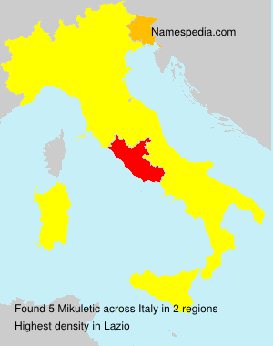 Surname Mikuletic in Italy Surname Mikuletic in Italy