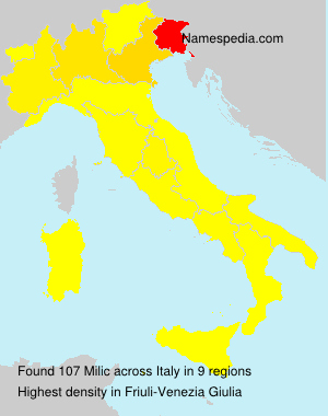 Surname Milic in Italy Surname Milic in Italy