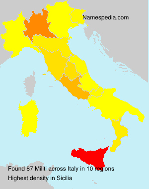 Surname Militi in Italy Surname Militi in Italy