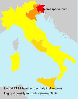 Surname Millevoi in Italy Surname Millevoi in Italy