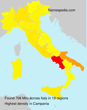 Surname Milo in Italy Surname Milo in Italy