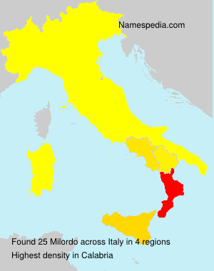 Surname Milordo in Italy Surname Milordo in Italy