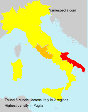 Surname Mincieli in Italy Surname Mincieli in Italy