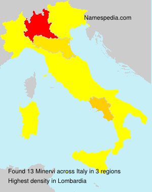 Surname Minervi in Italy Surname Minervi in Italy