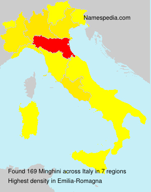 Surname Minghini in Italy