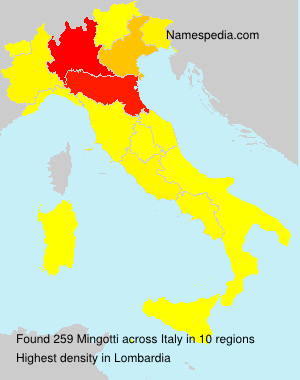 Surname Mingotti in Italy Surname Mingotti in Italy
