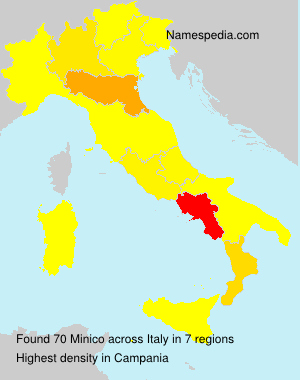 Surname Minico in Italy Surname Minico in Italy