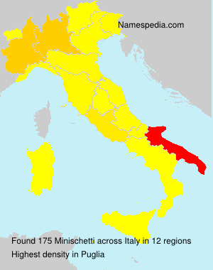 Surname Minischetti in Italy Surname Minischetti in Italy