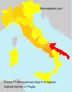 Surname Minno in Italy Surname Minno in Italy