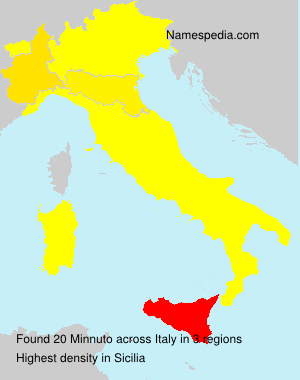 Surname Minnuto in Italy Surname Minnuto in Italy