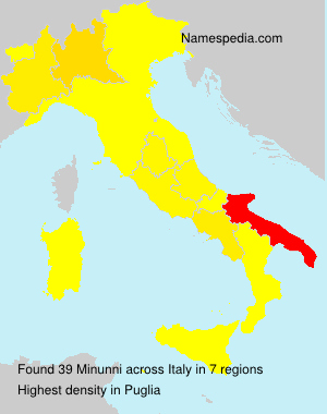 Surname Minunni in Italy Surname Minunni in Italy