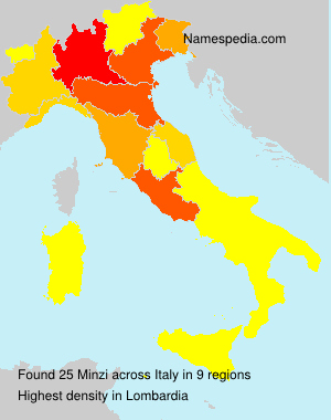 Surname Minzi in Italy Surname Minzi in Italy
