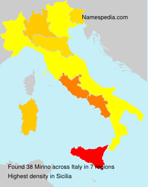 Surname Mirino in Italy Surname Mirino in Italy