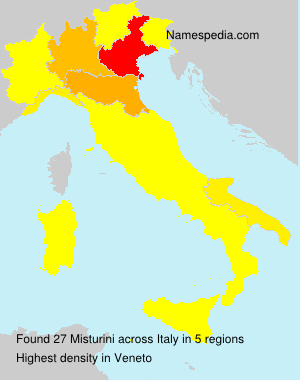 Surname Misturini in Italy Surname Misturini in Italy