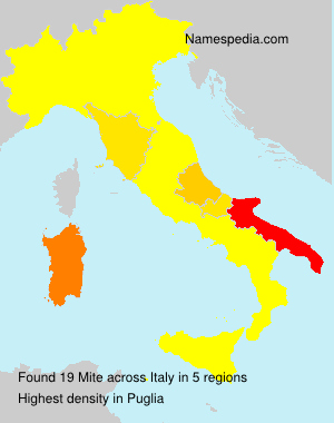 Surname Mite in Italy Surname Mite in Italy