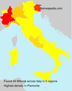 Surname Mittone in Italy Surname Mittone in Italy