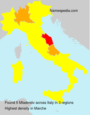 Surname Mladenov in Italy Surname Mladenov in Italy