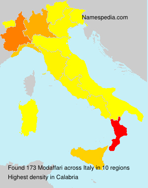 Surname Modaffari in Italy Surname Modaffari in Italy