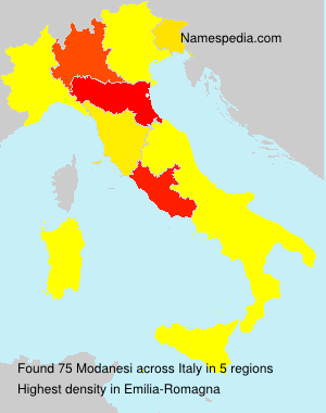 Surname Modanesi in Italy Surname Modanesi in Italy
