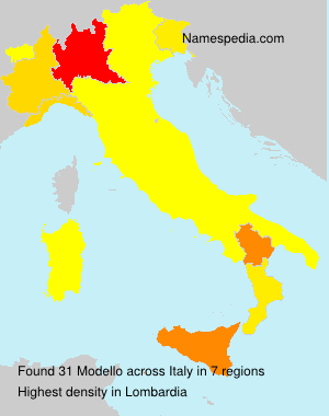 Surname Modello in Italy Surname Modello in Italy