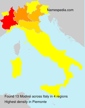 Surname Modino in Italy Surname Modino in Italy