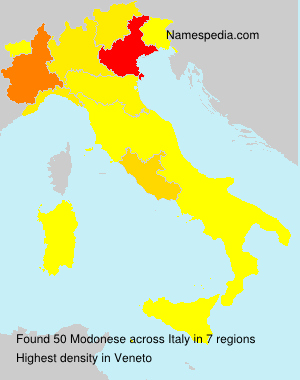 Surname Modonese in Italy Surname Modonese in Italy