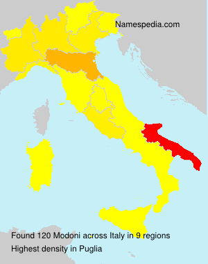 Surname Modoni in Italy Surname Modoni in Italy