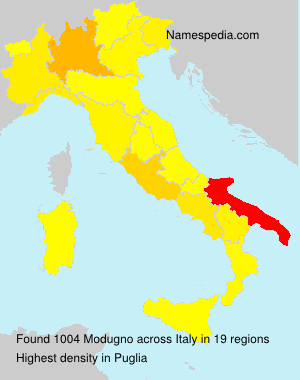 Surname Modugno in Italy Surname Modugno in Italy