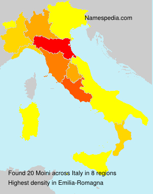 Surname Moini in Italy Surname Moini in Italy