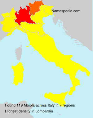 Surname Moiola in Italy Surname Moiola in Italy