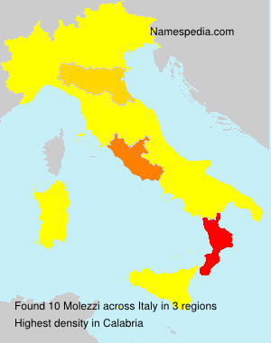 Surname Molezzi in Italy Surname Molezzi in Italy