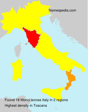 Surname Monci in Italy Surname Monci in Italy
