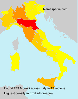 Surname Monelli in Italy Surname Monelli in Italy