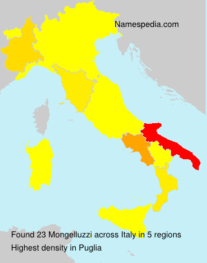 Surname Mongelluzzi in Italy Surname Mongelluzzi in Italy