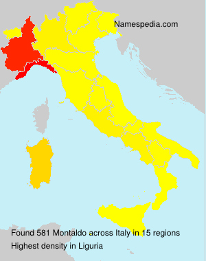 Surname Montaldo in Italy