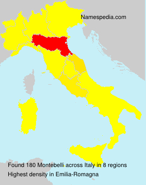 Surname Montebelli in Italy Surname Montebelli in Italy