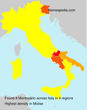 Surname Montecarlo in Italy Surname Montecarlo in Italy