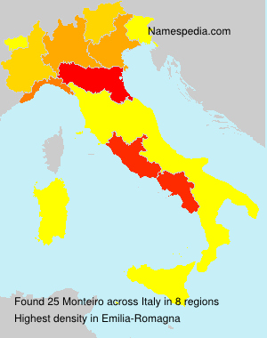 Surname Monteiro in Italy Surname Monteiro in Italy