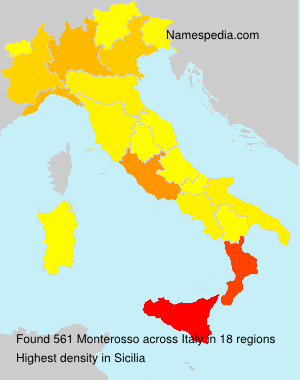 Surname Monterosso in Italy