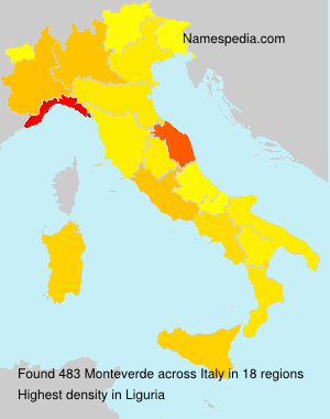Surname Monteverde in Italy Surname Monteverde in Italy