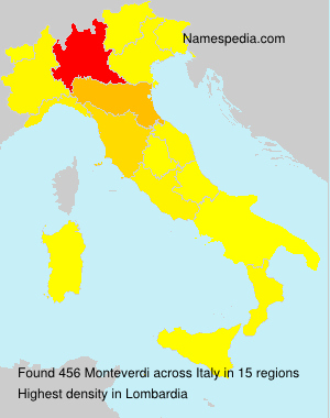Surname Monteverdi in Italy