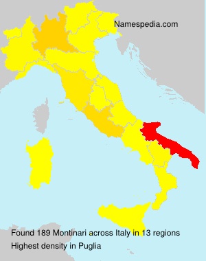 Surname Montinari in Italy Surname Montinari in Italy