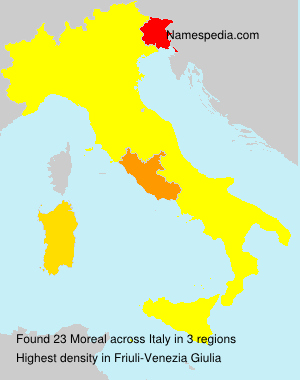 Surname Moreal in Italy Surname Moreal in Italy