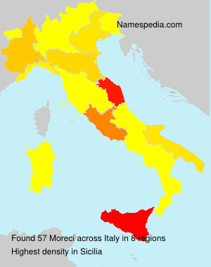 Surname Moreci in Italy Surname Moreci in Italy